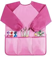 Kopokita Kids Toddlers Art Smock, Kids Painting Apron Waterproof Children Kids Artist Smock with ...