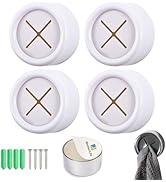 iBetterLife Adhesive Kitchen Towel Hooks - 4 Pack Dish Towel Holder for Cabinet, Push Hand Towel ...