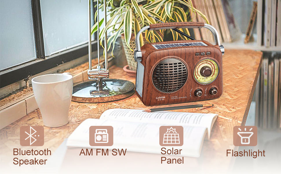 Radio with Bluetooth Speaker and Flashlight