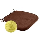 Sigmat Dining Chair Pad, 16.5 x 16 Inches U-Shape Memory Foam Kitchen Chair Cushion with Strips C...