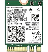 AX210NGW WiFi Card,WiFi 6E M.2 Laptop Wireless Card,Bluetooth 5.3 5400Mbps Tri-Band Wireless Modu...