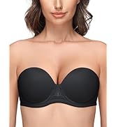 Wingslove Women's Strapless Full Figure Bra Underwire Multiway Contour Plus Size Bra Red Carpet