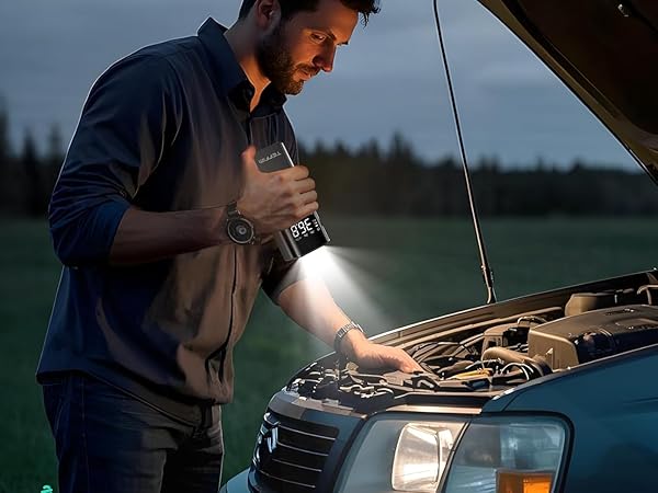 with digital display and LED light, suitable for car tires