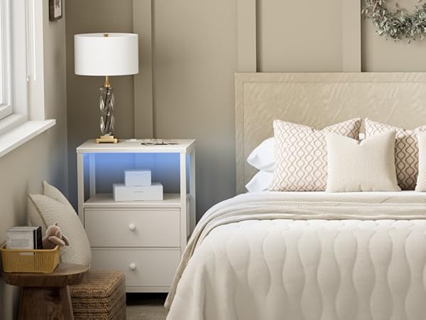 white nightstand