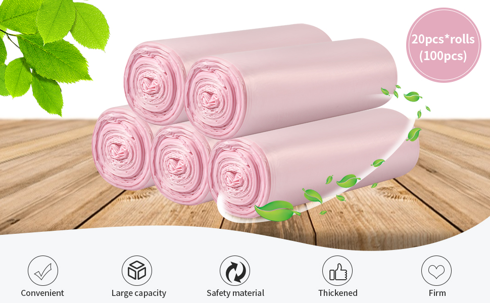 small trash bags, pink trash bag,pink small trash bags,pink small garbage bags