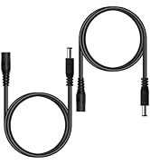 HayEastdor 2PCS 3.3FT(1m) 12V DC Power Extension Cable 5.5mm x 2.1mm DC Power Adapter Extension C...