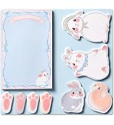 Hommie Cute Sticky Notes Set, Sticky Notes Set Planner Dividers, Easter Bunny Self-Stick Memo Pad...