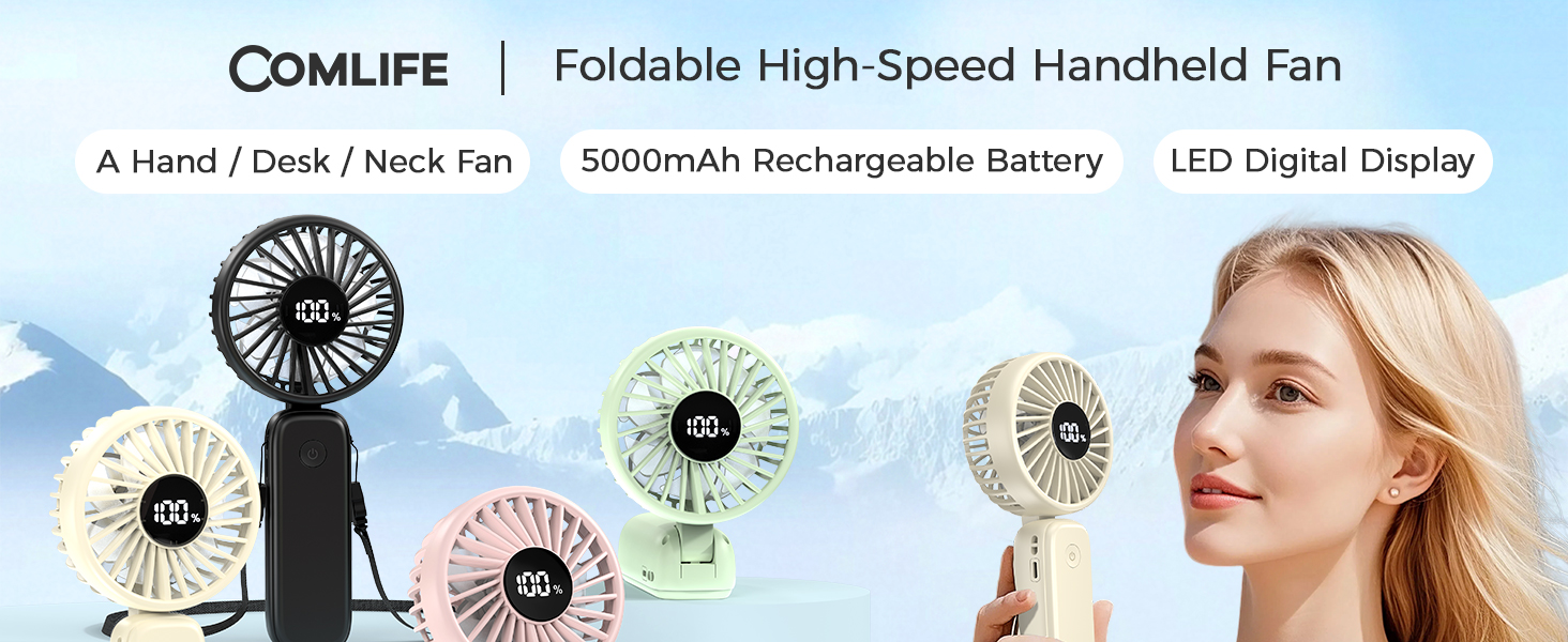 handheld fan foldable handheld fan high speed handheld fan portable handheld fan