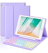 EAMPANG Case with Keyboard for iPad 6th/5th Generation Air 1 2 Pro 9.7inch,7 Color Rainbow Backli...