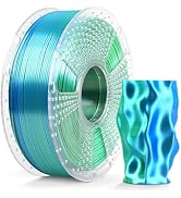 SUNLU Silk Dual Color Pla Filament, Silk PLA 3D Printer Filament 1.75mm, Shiny Silk Texture, Dime...