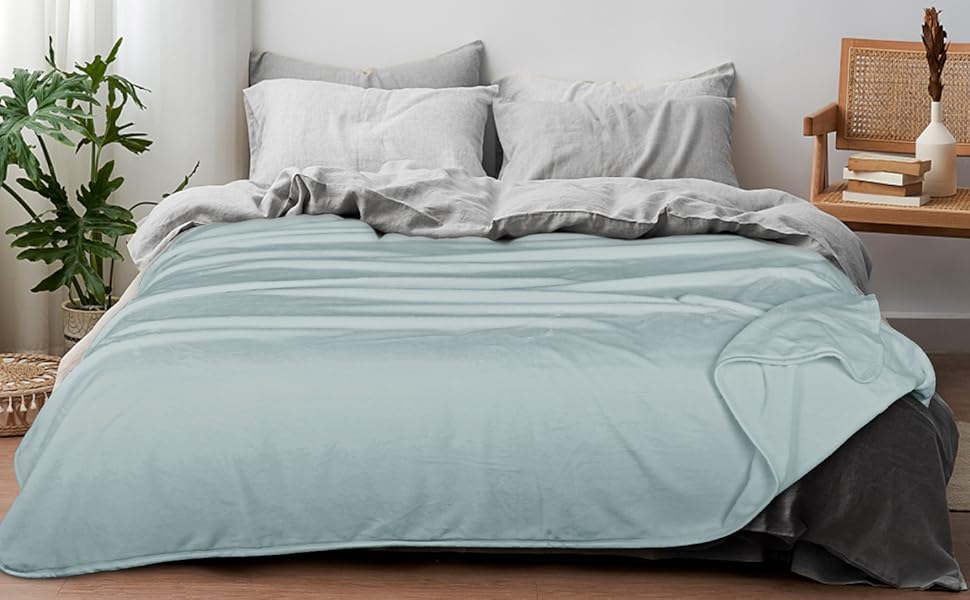 grey green blanket