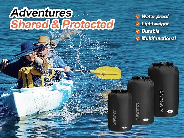 ILZAR 3 PCS Dry Bags Waterproof