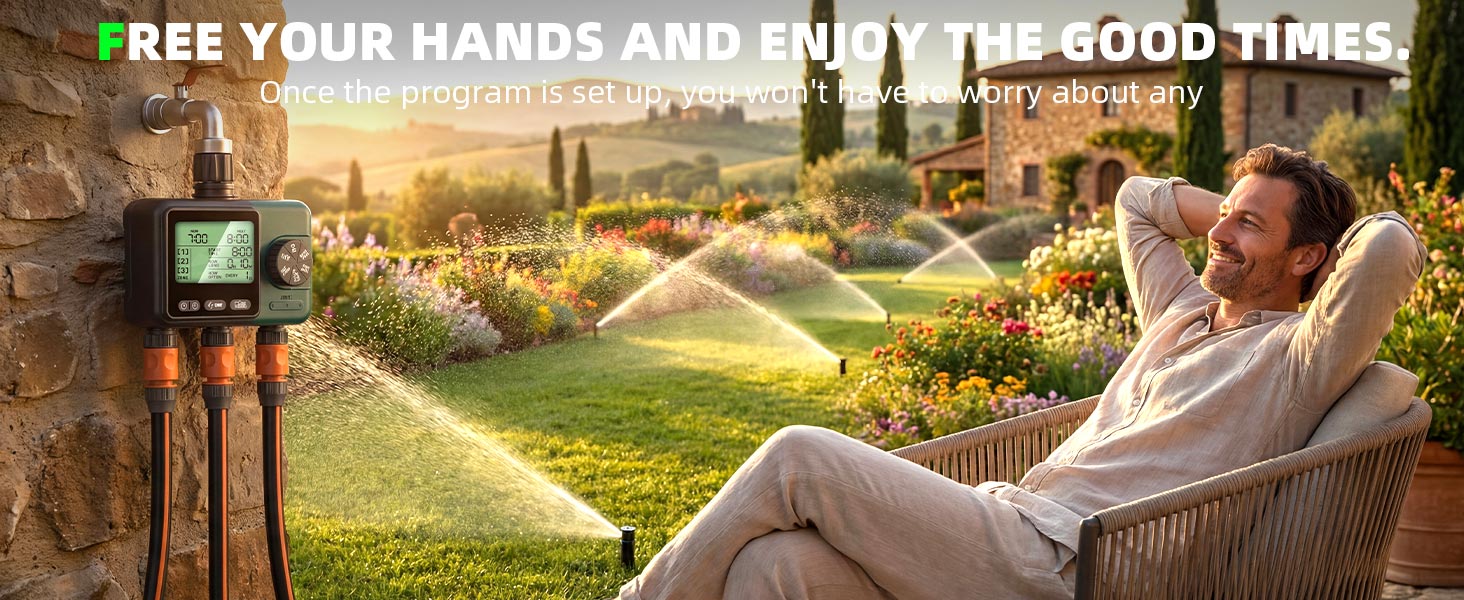 sprinkler with timer irrigation