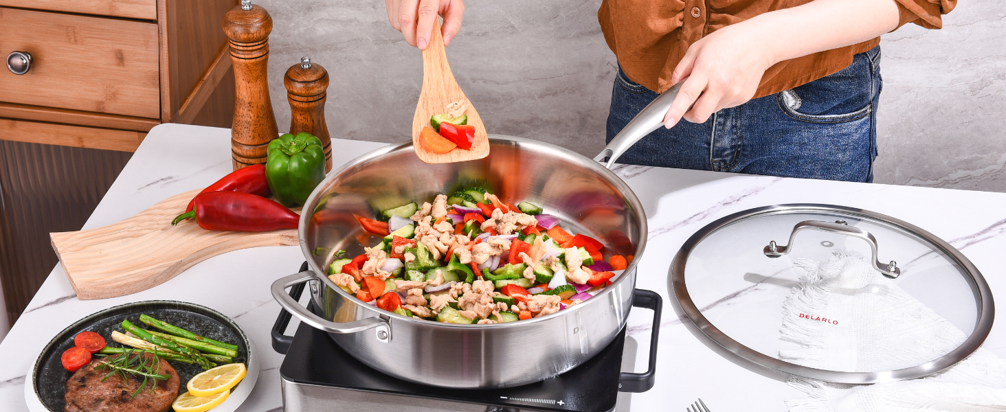 Stainless Steel Saute Pan 6QT