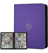 Trading Card Binder 16 Pocket, GERMUN PU Cover Card Binder for 1000+ Cards, Premium Trading Card ...