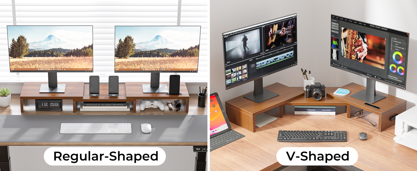 Dual Monitor Stand Riser
