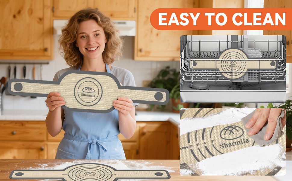 Non-stick silicone baking mat for sourdough bread. Heat-resistant, easy to clean.
