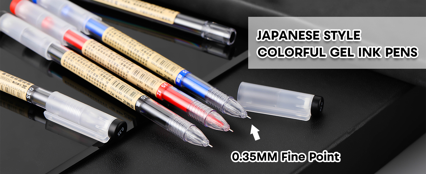 RIANCY Gel Ink Pens,0.35 mm Extra Fine Point Pen Smooth Writing
