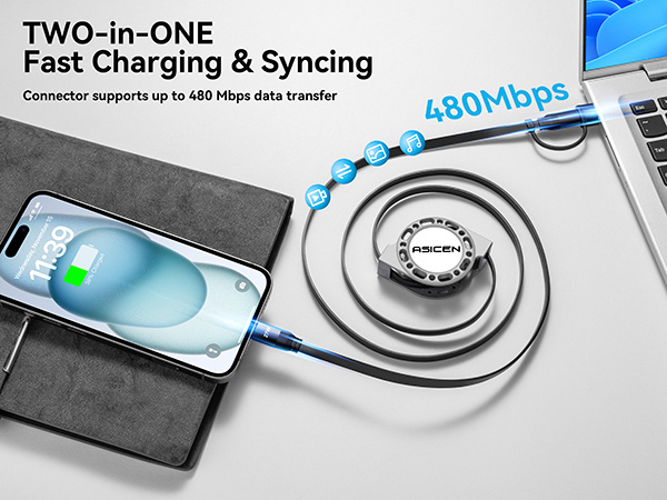2 in 1 fast charging &amp;amp; syncing