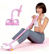 Pedal Resistance Bands with Handles, Durable 6-Tubes Elastic Pedal Resistance Band, Rubber Multif...