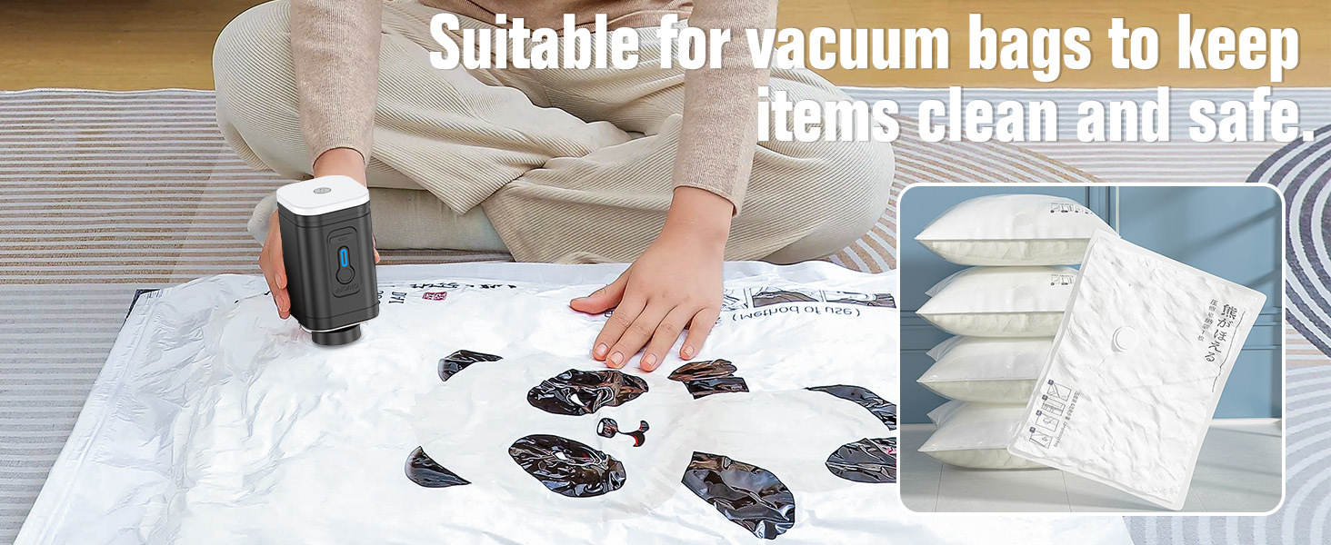 vacuum pump for storage bags