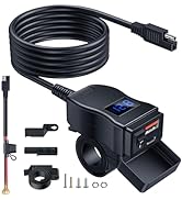 EXTRACTME Motorcycle USB Charger, Dual USB Type C PD & Quick Charge 3.0 Motorcycle Phone Charger ...