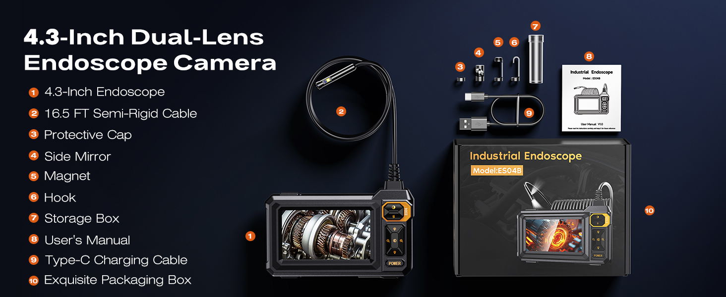 endoscope camera with light