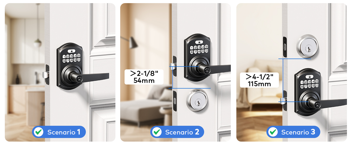 Fits doors with a single lock hole and top/bottom latch holes