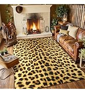 B BENRON Premium Leopard Rug, Wild Cheetah Print Rugs for Living Room Bedroom, 4x6 feet, Non-Slip...