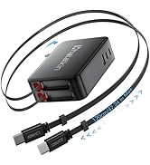 65W for MacBook Pro Charger,5-in-1 Retractable Wall Charger Plug for iPhone 17, Dual 3.94 ft PD U...