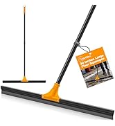 TidyBliss 30” Large Floor Squeegee Broom, Heavy Duty Rubber Foam Water Scraper, Epoxy Wiper Mop w...