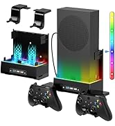 MENEEA Wall Mount Holder for Xbox Series S, Wall Mount Kit Accessories with Cooling Bracket, RGB ...