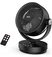 JRD Air Circulator Fan for Bedroom, 13Inch 28dB Quiet Table Fan with Remote, 90°Oscillating Fan, ...