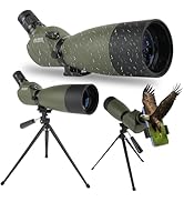 BOSTRON 25-75x70 HD Spotting Scope with BAK4 Prism &amp; FMC Lens, Tripod Phone Adapter and Carrying ...