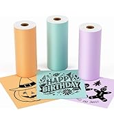 Ponek Thermal Sticker Paper Purple/Green/Orange, Compatible with Sticker Maker Y02C/T02/M02X/M02L...