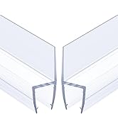 AmazerBath Shower Door Side Seal Strip (Set of 2), Frameless Glass Shower Door Seal Strip - Suita...