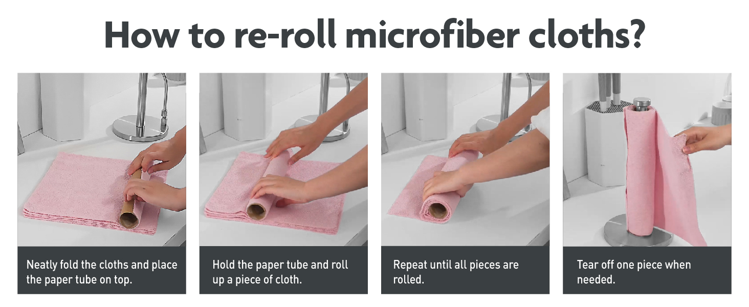 Fantasticlean Microfiber Cleaning Cloth Roll