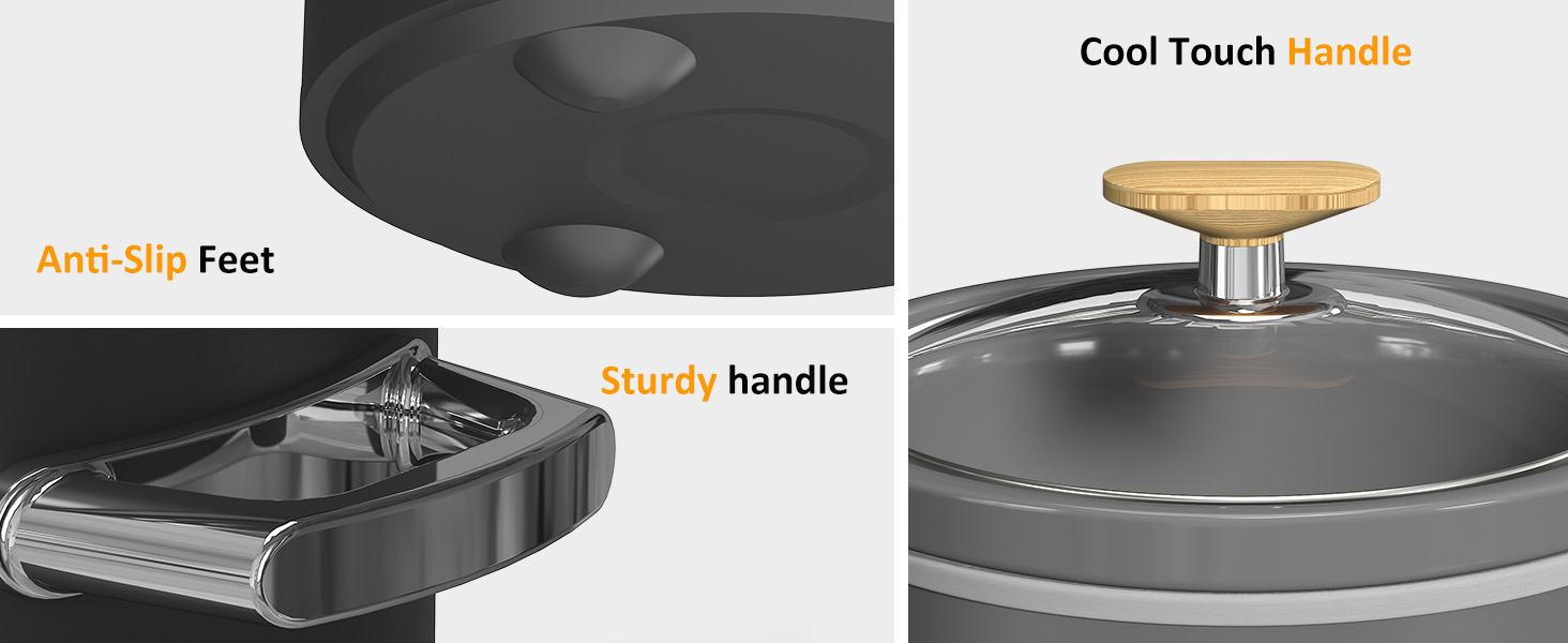 2 Quart Slow Cooker, Small Slow Cooker with Removable Ceramic Pot/mini electric food warmers