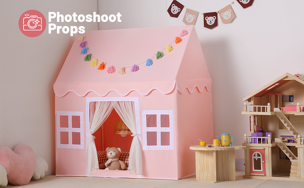pink play tent