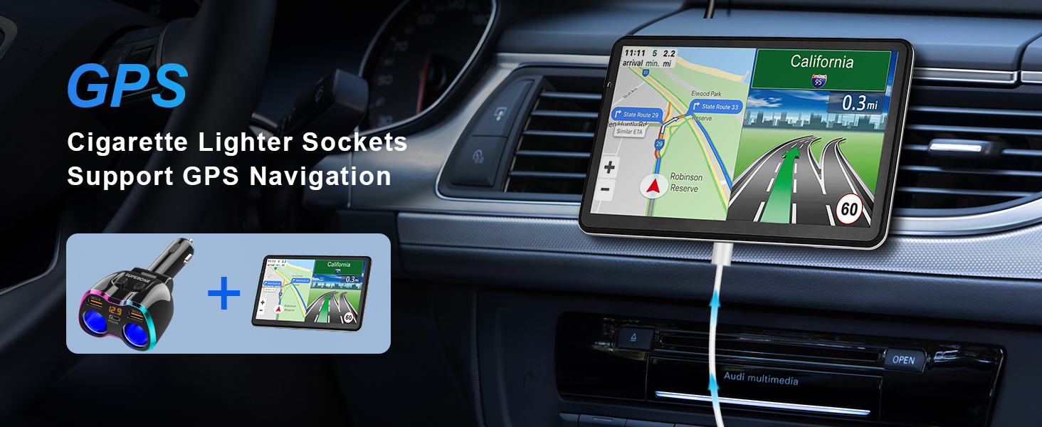 2-Socket Cigarette Lighter Splitter