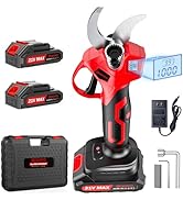 Upgraded Electric Pruning Shears,1.4" Cutting Diameter Cordless Power Pruner with LCD Display, Br...