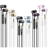 Cianyyee 6Pack Earbuds Headphones Wired with Microphone,in-Ear Earbuds,Noise Isolating,Powerful H...