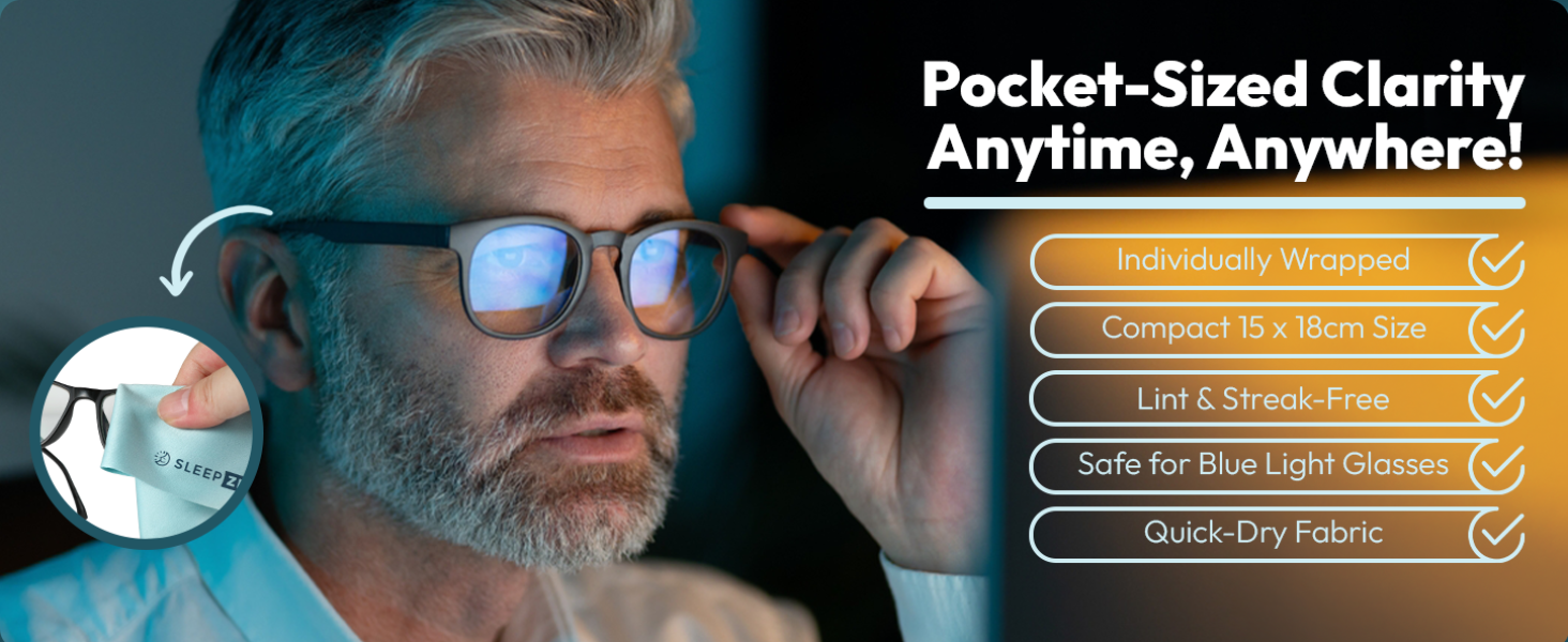 Special Blue Light Glasses Microfiber Cleaning Cloths