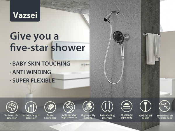 Silicone shower hose