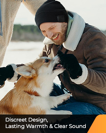 bluetooth beanie with built-in speakers microphone for hands-free calls winter outdoor activities