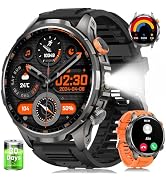 Military Smart Watches for Men, 1.91" Men's Smart Watch with 1000mAh/5 ATM Waterproof/LED Flashli...