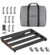 LEKATO Pedal board, Guitar Pedal Board with Built-in Power Supply, 15.5x11x2" 2.1LB, Aluminium Al...