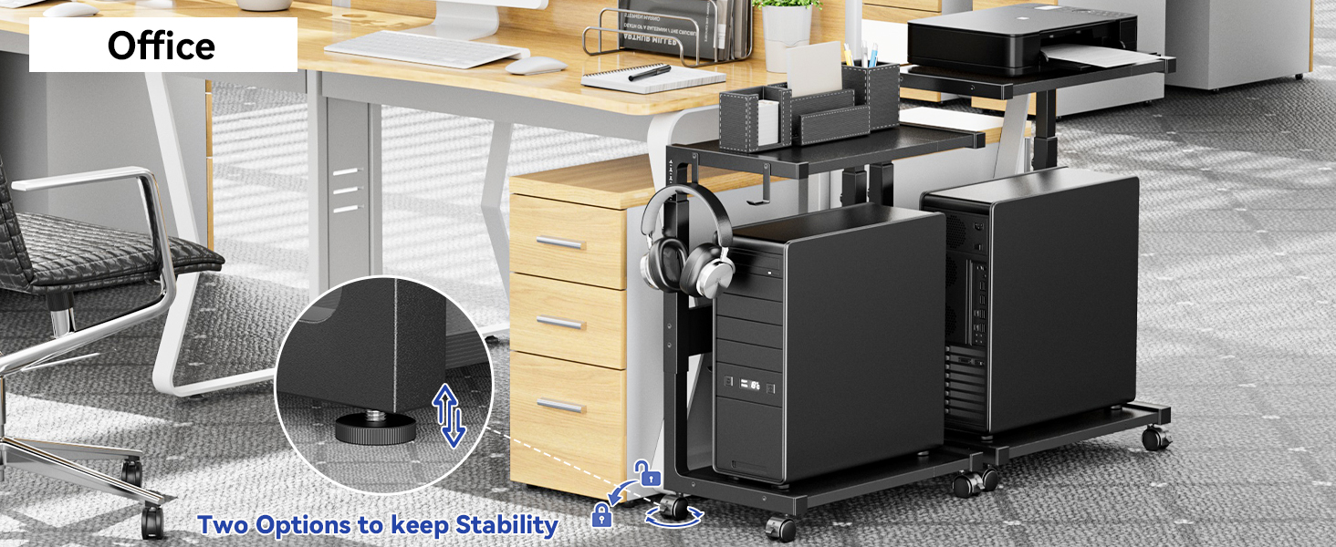 computer tower stand for office