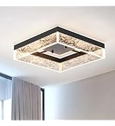 Qcyuui LED Flush Mount Ceiling Light, 11.81in 20W Modern Ceiling Light with Clear Bubble Acrylic,...