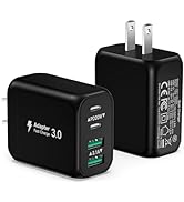 2Pack USB C Charger Block for iPhone 15, 40W Fast iPhone USB C Wall Charger 4-Port PD Power Adapt...